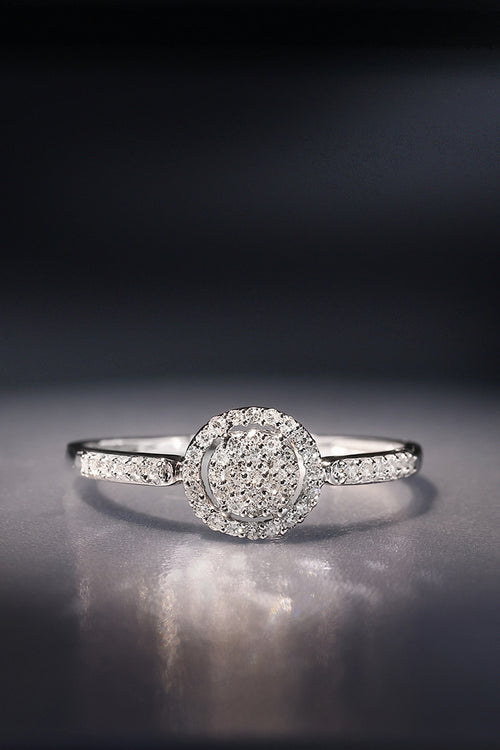 "Philomène" Ring, D 0.15/51 - 375/1000 White Gold