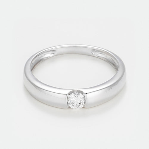 Blanc Anillo "Solitaire Calabria" Diamantes: 0,19/1 - Oro 375/1000