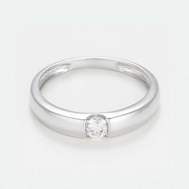 Blanc Anillo "Solitaire Calabria" Diamantes: 0,19/1 - Oro 375/1000