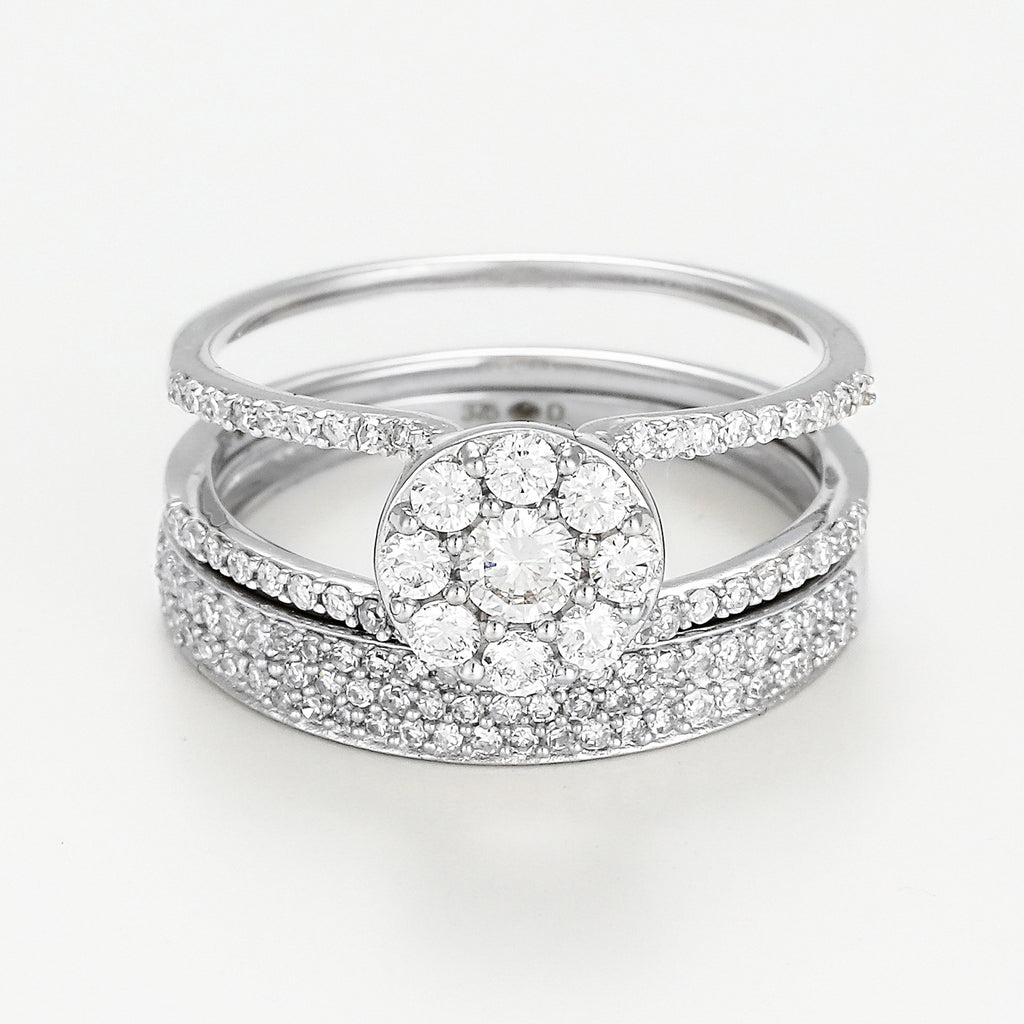 Bague Duo Emboité "Duo Magique" D0,64Ct/108 - Or Blanc