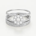 Bague Duo Emboité "Duo Magique" D0,64Ct/108 - Or Blanc