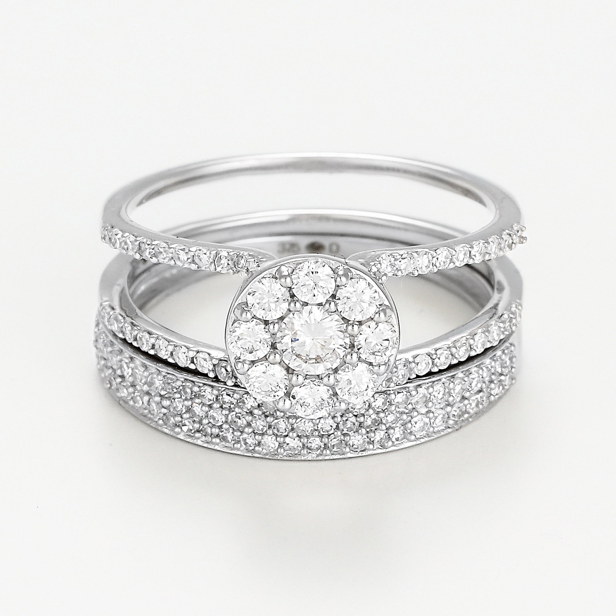 Bague Duo Emboité "Duo Magique" D0,64Ct/108 - Or Blanc