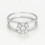 Bague Duo Emboité "Duo Magique" D0,64Ct/108 - Or Blanc