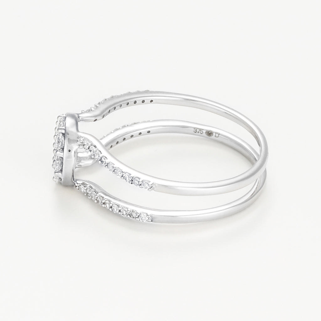Bague Duo Emboité "Duo Magique" D0,64Ct/108 - Or Blanc
