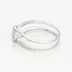 Bague Duo Emboité "Duo Magique" D0,64Ct/108 - Or Blanc