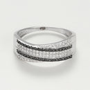 Bague "Duo De Diamants" Diamants D 0,25/96 - Or Blanc 375/1000