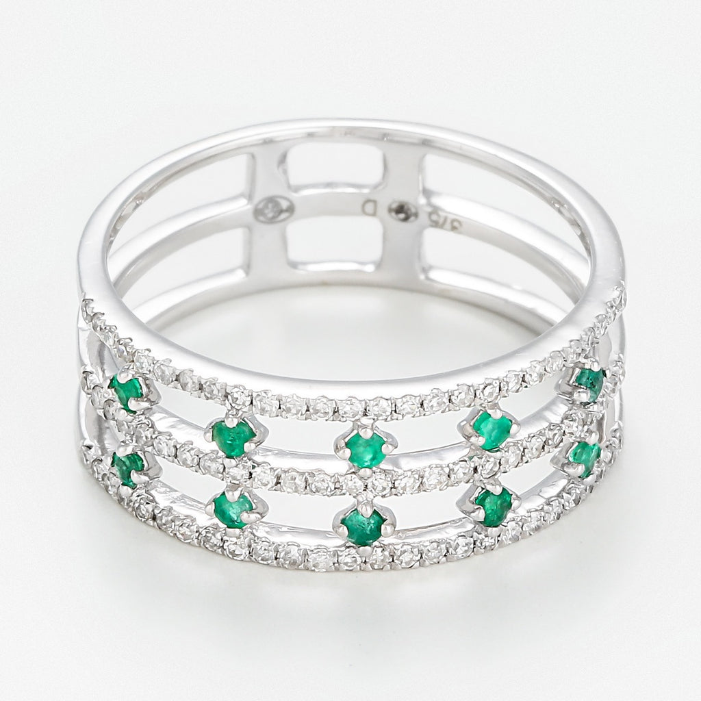 Bague Courone des Emeraudes D0,23/78 E0,25/10