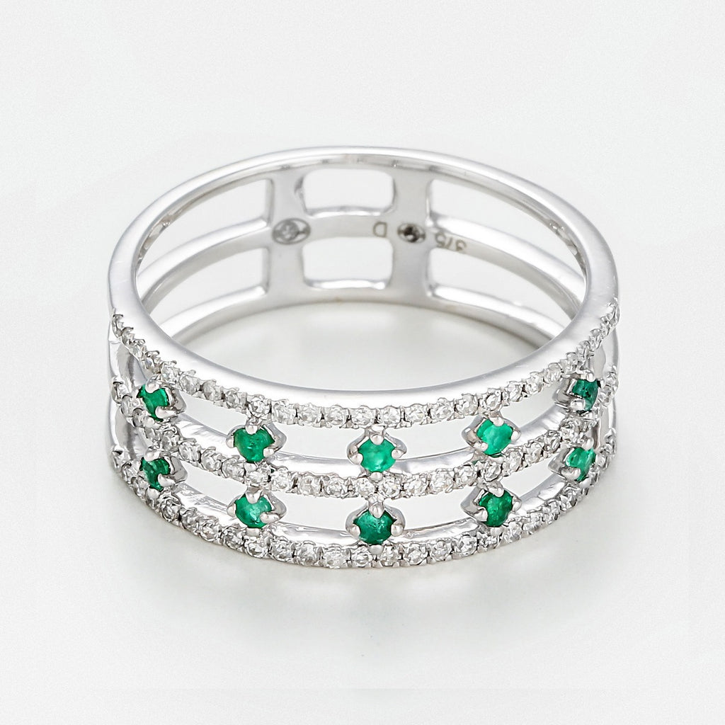 Bague Courone des Emeraudes D0,23/78 E0,25/10