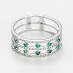 Bague Courone des Emeraudes D0,23/78 E0,25/10