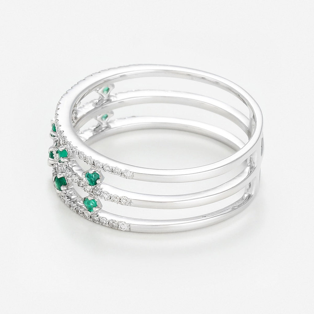 Bague Courone des Emeraudes D0,23/78 E0,25/10
