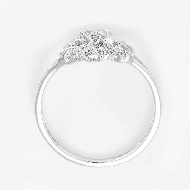 Bague "Aigrette" - Or Blanc 375/1000