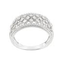 Ring "The Crown" D0,4Ct/74 - Gold Blanc 375/1000