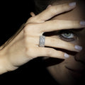 Bague "Love Story" D0,75/48 - Or Blanc 375/1000
