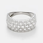Bague "Love Story" D0,75/48 - Or Blanc 375/1000