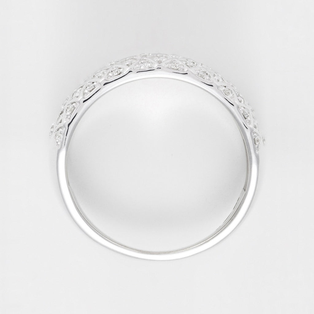 Bague "Love Story" D0,75/48 - Or Blanc 375/1000