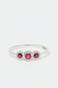 Bague "Triodes" D0,10/30 R0,32/3 - Or Blanc 375/1000