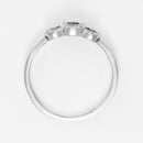 Bague "Triodes" D0,10/30 S0,32/3 - Or Blanc 375/1000