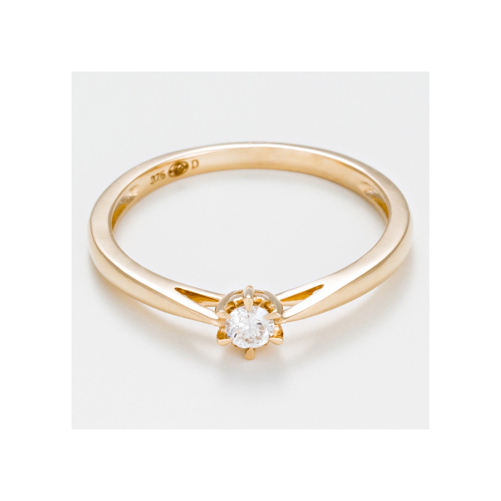 Bague "Solitaire Envoûtant" - Diamant 0,11/1 - Or Jaune