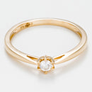 Anillo "Solitaire Envoûtant" Diamante 0.11/1 - Oro Amarillo 375/1000