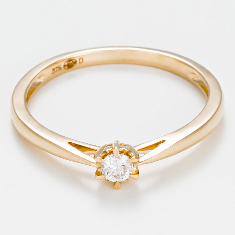 Anillo "Solitaire Envoûtant" Diamante 0.11/1 - Oro Amarillo 375/1000