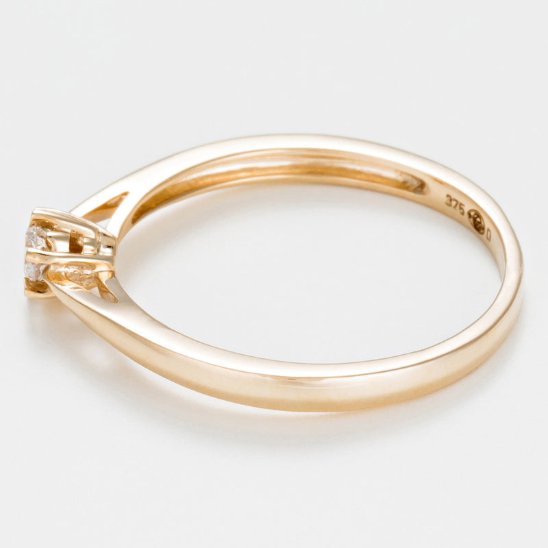 Ring "Solitaire Envoûtant" Diamond 0.11/1 - Yellow Gold 375/1000