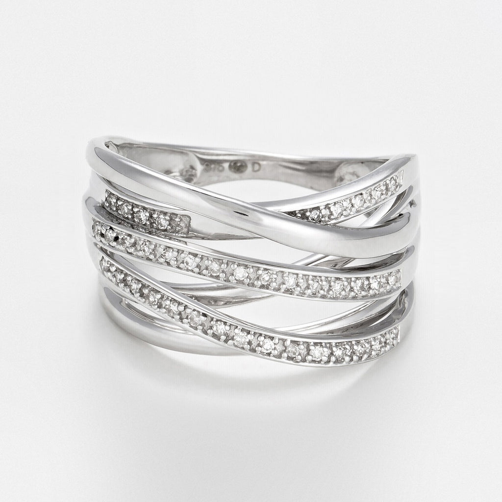 Bague "Méli-Mélo Scintillant" D0,12/40 - Or Blanc