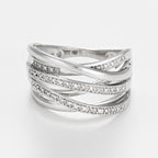 Bague "Méli-Mélo Scintillant" D0,12/40 - Or Blanc