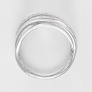 Bague "Méli-Mélo Scintillant" D0,12/40 - Or Blanc 375/1000