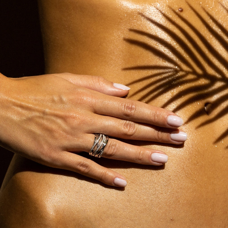 "Sparkling Medley" Ring, D0.12/40 - White Gold