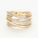 Bague "Méli-Mélo Scintillant" D0,12/40 - Or Jaune