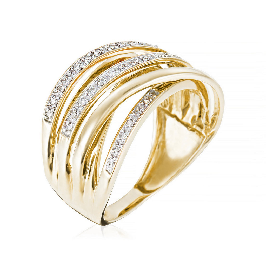 Anillo "Méli-Mélo Scintillant" D0.12/40 - Oro amarillo 375/1000