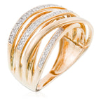 Anillo "Méli-Mélo Scintillant" D0.12/40 - Oro amarillo 375/1000