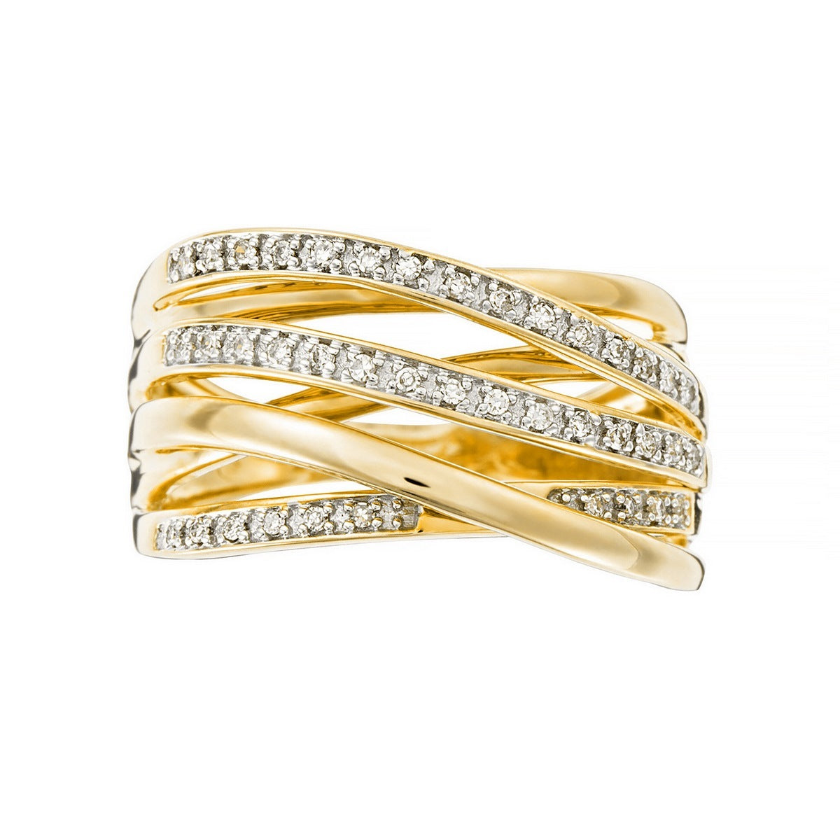 Bague "Méli-Mélo Scintillant" D0,12/40 - Or Jaune