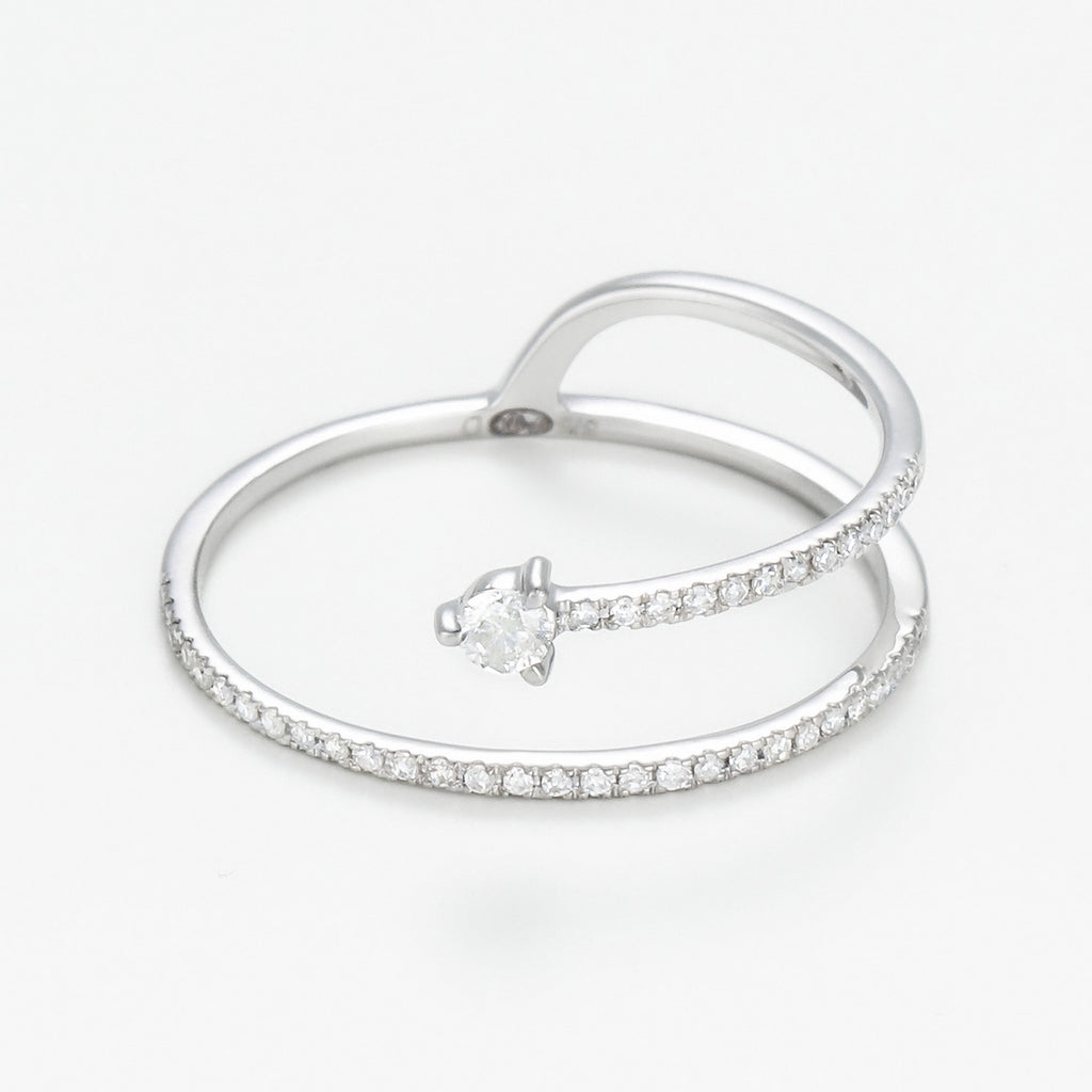 Diamanta – Ring met diamanten "San Diego" D 0,15/43, zilveren ring met diamanten, vooraanzicht