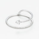 Bague Diamants "San Diego" D 0,15/43 - Or Blanc