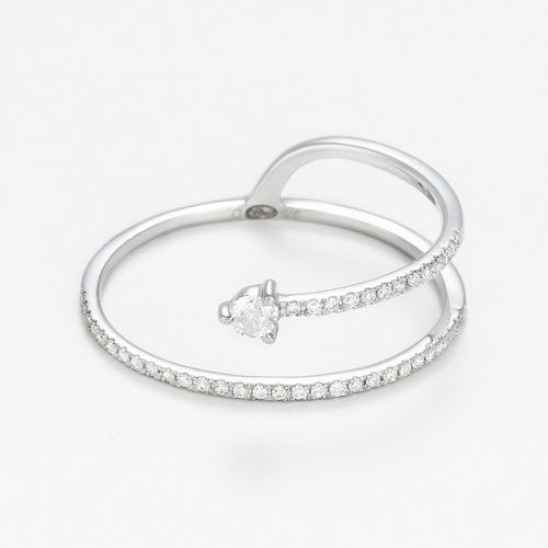 Anillo de diamantes “San Diego” D 0.15/43 – Oro blanco