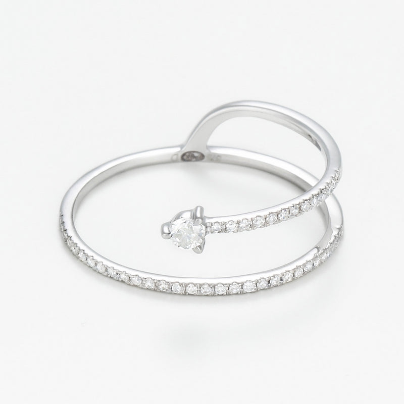 Bague Diamants "San Diego" D 0,15/43 - Or Blanc