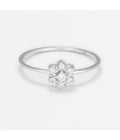 Bague "Fleur De Diamant" - D0,12/7 - Or Blanc