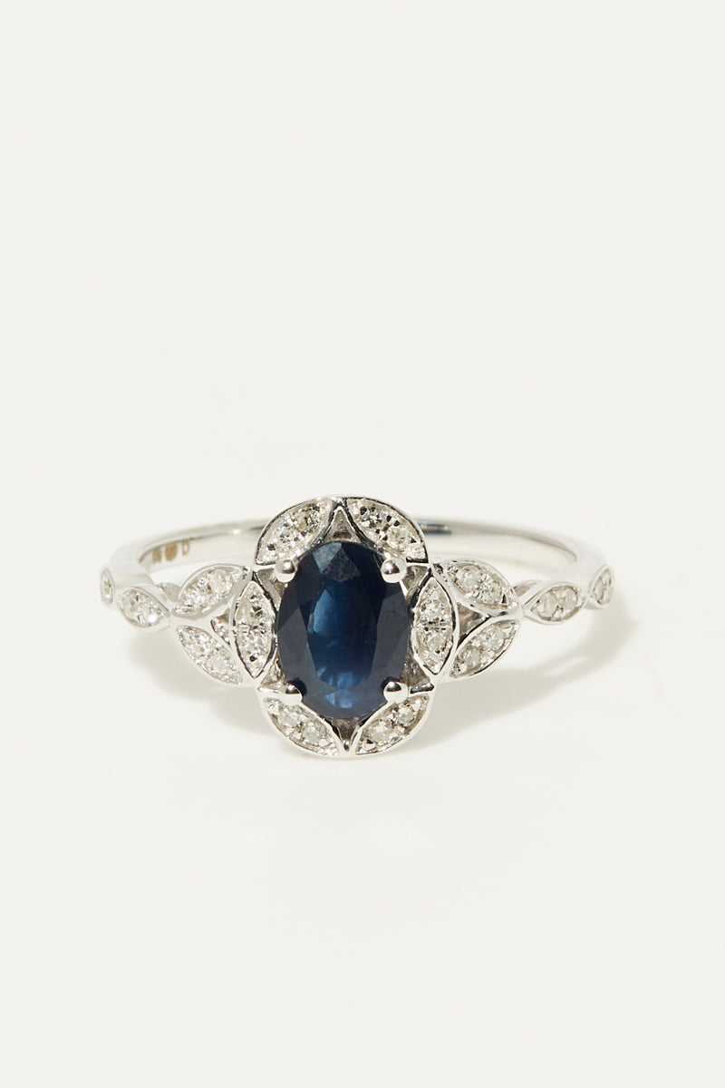 anillo safiro