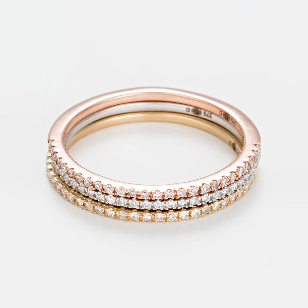 Bague Trio "Belles Alliances" Diamants 0,24/78