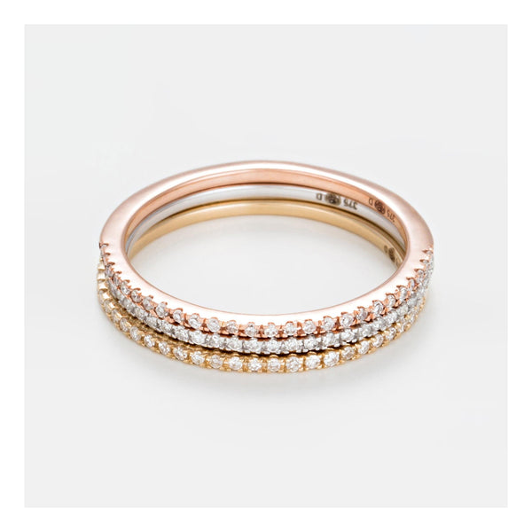 Anillo Trío "Belles Alliances" Diamantes 0,24/78