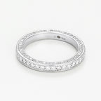 Bague "Alliance Tris" 1 Ct/141 - Or Blanc 375/1000