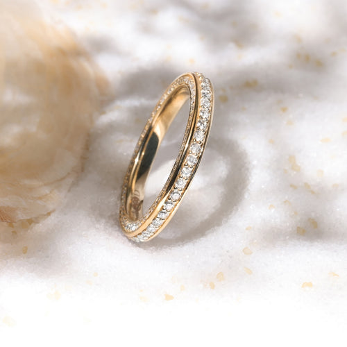 Bague "Alliance Tris" 1 Ct - Or Jaune