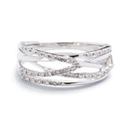 Bague "Entrelacs Eternel" Diamants D0,18Ct/36 - Or Blanc