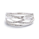 Bague "Entrelacs Eternel" Diamants D0,18Ct/36 - Or Blanc