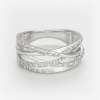 Bague "Entrelacs Eternel" Diamants D0,18Ct/36 - Or Blanc