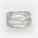 Bague "Entrelacs Eternel" Diamants D0,18Ct/36 - Or Blanc