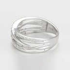 Bague "Entrelacs Eternel" Diamants D0,18Ct/36 - Or Blanc
