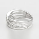 Bague "Entrelacs Eternel" Diamants D0,18Ct/36 - Or Blanc
