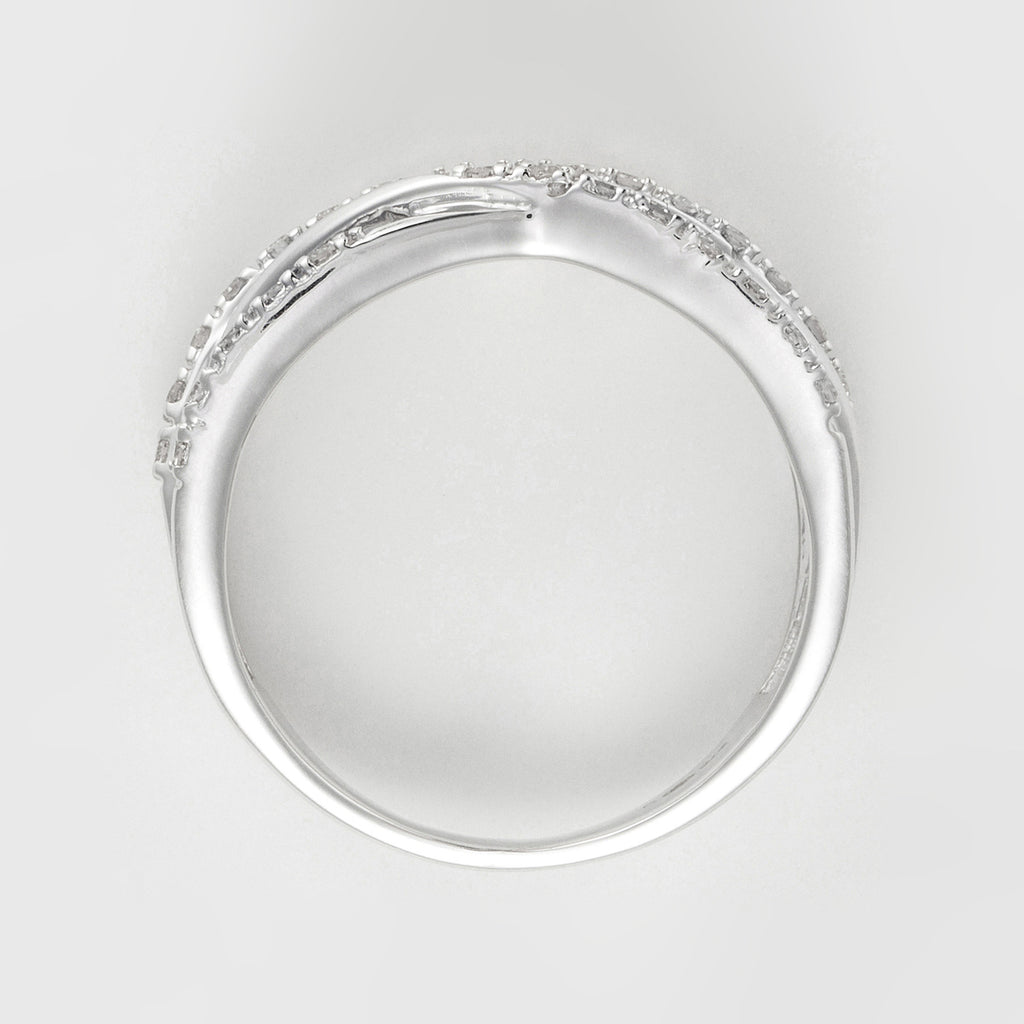 Bague "Entrelacs Eternel" Diamants D0,18Ct/36 - Or Blanc